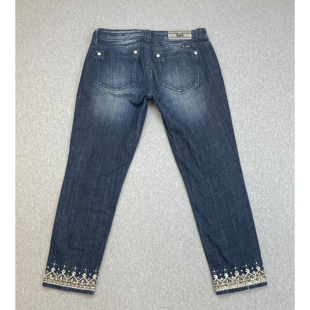 Miss Me Jeans Womens 29 Blue Cotton Blend Stretch Ankle Skinny Leg - Picture 2 of 9